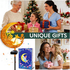 ZNYCYE Solar Lights Outdoor Decorative Moon Angel Solar Stake Lights Pathway Lights, Birthday Gifts for Women mom Grandma,Fairy Garden Decor Waterproof for Walkway, Yard, Lawn, Patio (Warm White)