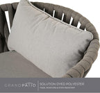Grand patio Swivel Rope Wicker Chairs Set of 2, Patio Dining Chairs with Cushions, Wicker Armchairs Frame, Outdoor Modern Style for Backyard, Balcony, Quinn, Light Gray Brown