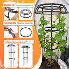 65 Inch Garden Trellis for Climbing Plants Outdoor, Mushroom Top Trellis for Potted Plants, Vines, Roses, Clematis, and Vegetables, Plant Trellis Support 2 Pack