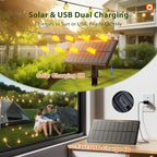 addlon 25FT Solar Powered Outdoor String Lights Waterproof with Remote, G40 Solar Powered String Lights with 13 LED Shatterproof Bulbs, 3 Light Modes, Dimmable Solar Lights for Outside Bistro Cafe