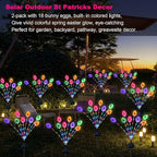 Lmtocs Solar Easter Decorations Outdoor Stake Lights, 2 Packs 16LED Solar Egg Lights for Easter Decor, Waterproof Outdoor Decor for Spring Garden Yard Pathway Lawn