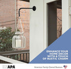 Ilyapa 4 Pack Metal Plant Wall Hanger Hooks - 7 in. Hook for Hanging, Baskets, and Macrame, Indoor Hangers in Matte Black Finish, Wall Planters