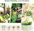 GreatBuddy 2x2x1 ft Round Galvanized Raised Garden Bed, Easy-Assembly Raised Bed with Anti-Cut Gloves & Tools, Rust-Proof Garden Bed for Outdoor, Vegetables, Herbs, Small Trees, Green