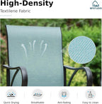 MFSTUDIO Outdoor Bar Stools Set of 2, Swivel Bar Height Patio Chairs Outdoor - Image 2