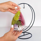 Teardrop Terrarium Kit with Stand, Moss & Pebbles