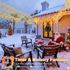 String Lights 400 LED 33ft Warm White 8 Lighting Modes