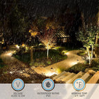 LEONLITE Update 5CCT Low Voltage Pathway Lights, LED Landscape Path Lights, 1800/2700/3000/4000/5000K, Saucer Head, 12-24V AC/DC, IP65 Outdoor Walkway Light, Oil Rubbed Bronze Aluminum, Pack of 6