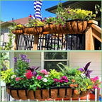 Coco Liners for Planters - 2 Pack 36 Inch Trough Coconut Liners for Planters, Window Box Coco Liners, 100% Natural Coconut Fiber Liners for Wall Hanging Basket, Window Box, Fence Baskets