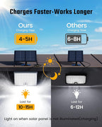SUPERDANNY Solar Outside Lights with 113 Bright LEDs 7000K, Motion Sensor Outdoor Flood Lights Dusk to Dawn with 16ft Cable IP65 Waterproof, Security Light for Garden Barn Porch 3 Pack