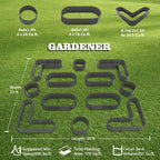 A ANLEOLIFE 12-Pack Galvanized Raised Garden Beds Outdoor, 18" Deep Modular Metal Planter Box Kit, Whole Backyard Farm Garden System with Oval Heart & Round Beds for Vegetable & Flowers, Quartz Grey