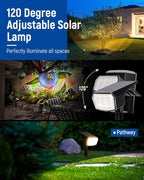 Solar Spot Lights Outdoor IP67 Waterproof 12 Pack, 63 LED 3 Modes Solar Landscape Spotlights for Yard Garden Pathway Wall House Garage (Warm White)