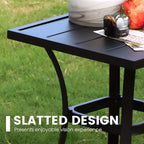 VICLLAX 18" Outdoor Side Table Small Patio End Table Square Bistro Coffee Table - Image 5