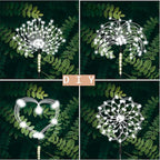 Garden Decor Solar Lights Outdoor,155LED 8 lighting modes pole light Waterproof White Solar Garden Lights for Christmas, Halloween Decoration,Yard, Patio, Porch,Flower Pot,Pathway (2Pack)