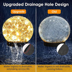 Solar Garden Lights Outdoor Waterproof, 6 Pack LEDs Cracked Glass Ball Light, Ground Landscape Garden Decor, Solar Globe Decorative for Pathway/Patio/Lawn/Yard, 3.9"