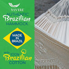 Vivere Authentic Brazilian Elegant Hammock - 450 lb Capacity