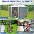 Garden Tool Storage Rack, Black Alloy Steel, Holds Up to 58 Tools