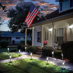 GIGALUMI Solar Lights Outdoor Waterproof, 20 Pack, Stainless Steel LED Solar Garden Lights for Patio, Lawn, Yard and Landscape, Garden Decor Patio Decor, Cold White