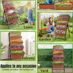 Homdox 2 Pack Vertical Garden Bed, 5 Tiers Vertical Raised Garden Planter, 23 * 26 * 45Inch Outdoor Garden Raised Bed with 4 Hooks, Vegetable Flower Planter Raised Stand for Garden Patio Yard, Brown