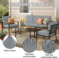 Patio Cushion Covers 8-Piece Gray Stretch Set with Elastic Straps