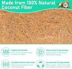 Riare 4 Pack 36 Inch Rectangle Coconut Liners for Planters, Natural Coconut Fiber Planter Liners, Window Box Liner Trough Coco Liner for Outdoor Flower, Garden Wall, Deck & Fence Planter Boxes
