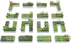 A ANLEOLIFE Set of 16, 18 Inch Tall Galvanized Raised Garden Beds Kit, Rectangular,U-Shaped & L Shaped Metal Planters – Ideal for Backyard Structured Garden Layouts, Antique White