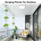 USLAI Macrame Plant Hanger Indoor Outdoor, Fits 4 to 8 Inch Pots, Strong Hanging Planter Holder, Boho Home Decor, 49+72 Inch, Ivory (POTS NOT Included)