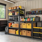 Garage Storage Shelves 2PCS, 60'' H Shelving Units and Storage, 2400 LBS Heavy Duty Shelving, Metal Garage Shelves for for Basement, Warehouse, Pantry, Closet, Kitchen 12" x 28'' x 60''