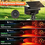 Solar Lights Outdoor Color Changing, 85 LEDs 9 Lighting Modes RGB Solar Outdoor Lights, IP67 Waterproof Multicolor Landscape Spotlights for Halloween Holiday Decorations (2 Pack)