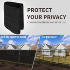 LOVE STORY Custom Size 3.3'x15' Black Balcony Privacy Screen,UV Block Privacy Fence Screen,90% Shield for Outdoor Pool Garden Apartment Railing