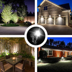 T-SUN Solar Spotlights Outdoor Waterproof, 2-in-1 Solar Landscape Spotlights LED Garden Spot Lights for Yard Tree Garden Pond Pool Area (White)