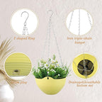 Zopeal 16 Pack Self Watering Hanging Planters, 8 Inch, Colorful, Resin Material with Metal Chain, Suitable for Indoor and Outdoor Plants