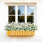 Bassion Artificial Flowers for Outdoors, 24 Bundles UV Resistant Fake Flowers Realistic Silk Faux Plants for Outdoor Planter Window Box Porch Patio Garden Home Outside Decorations