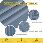 NICETOWN Stone Blue Blackout Curtain for Bedroom - Window Treatment Energy Saving Thermal Insulated Room Darkening Solid Grommet Blackout Drape for Living Room, 1 Panel, W52 x L72