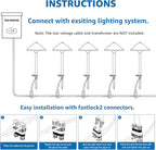 SUNVIE LED Low Voltage Pathway Lights 3W 3000K Pathway Lighting 12-24V Low Voltage Landscape Lights IP65 Waterproof Aluminum Landscape Path Lights for Yard Garden Walkway ETL Listed Cord, 4 Pack