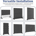 Outdoor Privacy Screen,72" H×47" W Metal Privacy Screen, Freestanding Privacy Fence Panels for Patio