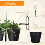 Gardzen Hanging Planters, Hanging Pots Holder for Plants Outdoor & Indoor, Plant Hangers for Plant Flower, M
