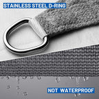 SUNLAX Sun Shade Sail 8' x 10' Dark Grey Rectangle Canopy Sail Shade Cover UV Block Permeable Sunshade Outdoor for Patio Backyard (We Make Custom Size)