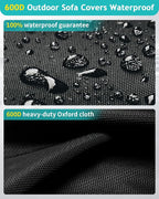 Outdoor Sofa Cover, Waterproof Patio Furniture Cover 90W x 36D x 33H inches - Image 4
