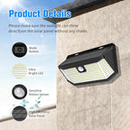 Aootek Solar Lights Outdoor 182 LEDs 2500Lm Solar Motion Sensor Lights IP65 Waterpro of with Wide Anglefor Patio Garden Garage Yard Front Door(2pack)