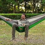 Camping Hammock, Portable Hammocks with Mosquito Net,Lightweight Nylon Parachute Hammock with 10ft Tree Straps,Camping Gear Must Haves for Travel Hiking Backpacking Beach Patio