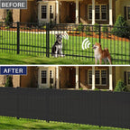 Windscreen4less Privacy Fence Screen Heavy Duty Windscreen Fencing Mesh Fabric Shade Net Cover with Brass Grommtes for Outdoor Wall Garden Yard Pool Deck, 6'x280' Black