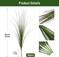 Artificial Wheat Grass Greenery Stems, 48 Pieces, Green Plastic, 26.4 Inch