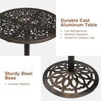 VINGLI 40" Outdoor Bar Table, High Top Table, Cast Aluminum Outdoor Pub Table 40-Inch Height, Round Bar Table Bistro Table for Patio, Cocktail, Bistro(28" Dia x 40 H)