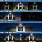 Solar Lights Outdoor Waterproof, 6500K Dusk to Dawn Solar Street Light Motion Sensor with Remote Control, LED Security Light for Outside Garden Yard Parking Lot, Oudoor Flood Lights, 2PACK