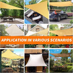 8'x12' Sun Shade Sail Curved Commercial Outdoor Shade Cover Dark Grey Rectangle Heavy Duty Permeable 185GSM UV Block Sunshade for Backyard Yard Deck Patio Garden Outdoor Activities and Facility