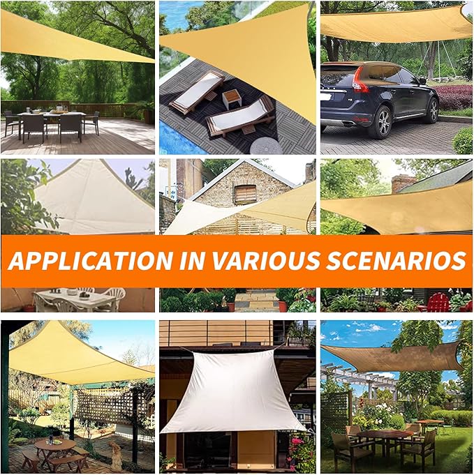 8'x12' Sun Shade Sail Curved Commercial Outdoor Shade Cover Dark Grey Rectangle Heavy Duty Permeable 185GSM UV Block Sunshade for Backyard Yard Deck Patio Garden Outdoor Activities and Facility