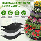 6 Tiered Strawberry Planter for Outdoor Plants, 47 Inch Heavy Duty Strawberry Tower Planter Grow Bags, Breathable Non Woven Fabric Raised Garden Bed for Vegetables Flower Herbs Gardening