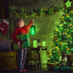 String Lights, 12 Pack Green Solar Mason Jar Lights with 30 LEDs