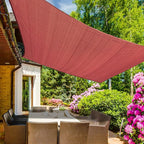 KANAGAWA 9'X12' Rust Red Custom Size Sun Shade Sail Rectangle UV Block Canopy Cover for Patio Backyard Lawn Garden Outdoor (Customized Available)