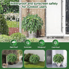 128 Leaves Fake Ferns, Large Artificial Boston Fern, Faux Fern Plants for Home, Office, Garden Indoor Outdoor Decoration(49 inch,1pack)